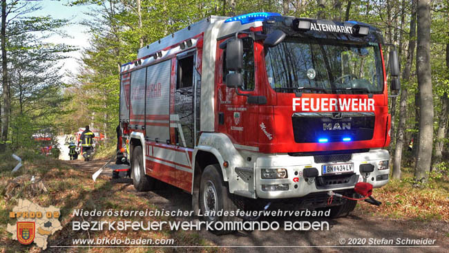 20200420 Brand einer Jagdhütte bei Furth a.d.Triesting  Foto: © Stefan Schneider BFK Baden