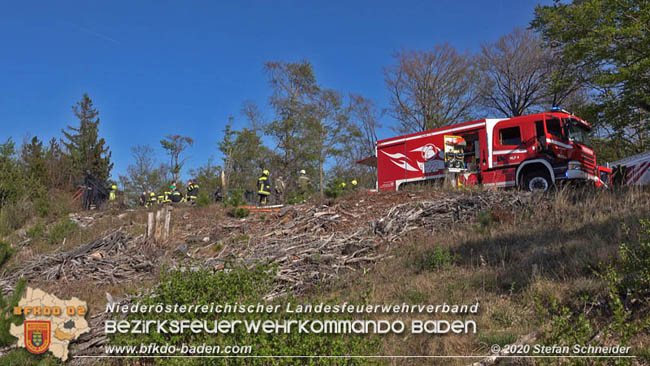 20200420 Brand einer Jagdhütte bei Furth a.d.Triesting  Foto: © Stefan Schneider BFK Baden