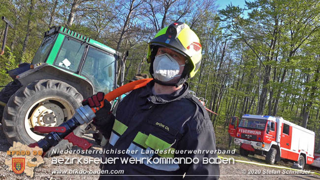 20200420 Brand einer Jagdhütte bei Furth a.d.Triesting  Foto: © Stefan Schneider BFK Baden