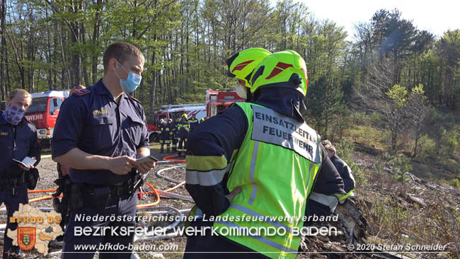 20200420 Brand einer Jagdhütte bei Furth a.d.Triesting  Foto: © Stefan Schneider BFK Baden