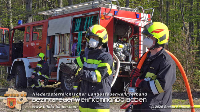 20200420 Brand einer Jagdhütte bei Furth a.d.Triesting  Foto: © Stefan Schneider BFK Baden