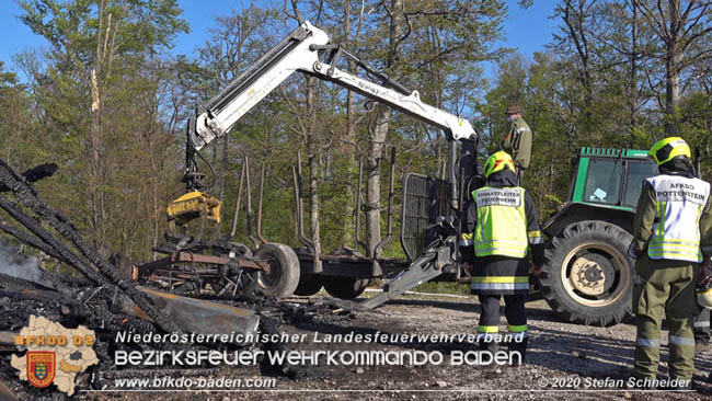 20200420 Brand einer Jagdhütte bei Furth a.d.Triesting  Foto: © Stefan Schneider BFK Baden
