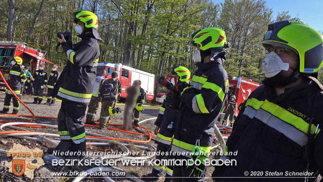 20200420 Brand einer Jagdhütte bei Furth a.d.Triesting  Foto: © Stefan Schneider BFK Baden