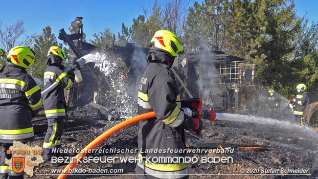 20200420 Brand einer Jagdhütte bei Furth a.d.Triesting  Foto: © Stefan Schneider BFK Baden
