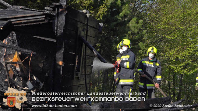 20200420 Brand einer Jagdhütte bei Furth a.d.Triesting  Foto: © Stefan Schneider BFK Baden