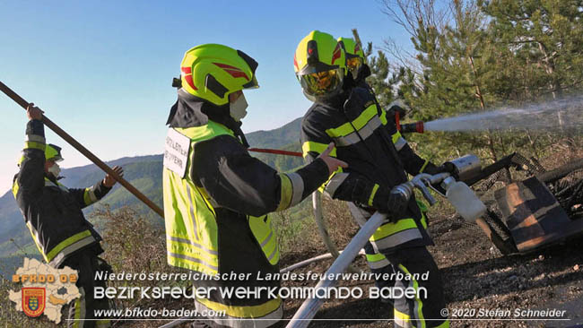20200420 Brand einer Jagdhütte bei Furth a.d.Triesting  Foto: © Stefan Schneider BFK Baden