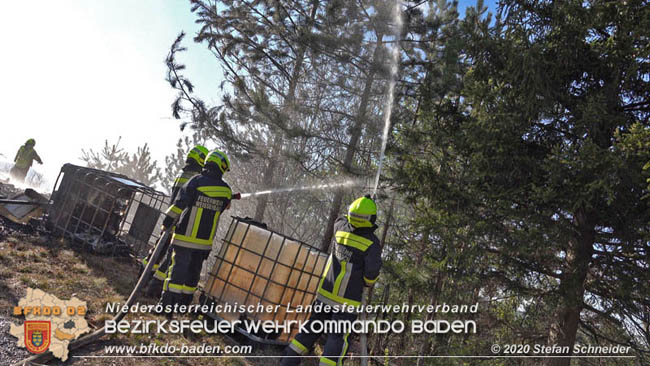 20200420 Brand einer Jagdhütte bei Furth a.d.Triesting  Foto: © Stefan Schneider BFK Baden