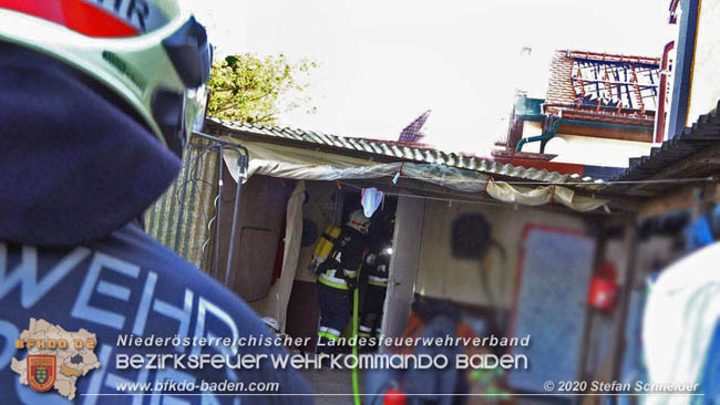 20200422 Brand in einem Nebengeäude in Traiskirchen  Foto: © Stefan Schneider BFK
