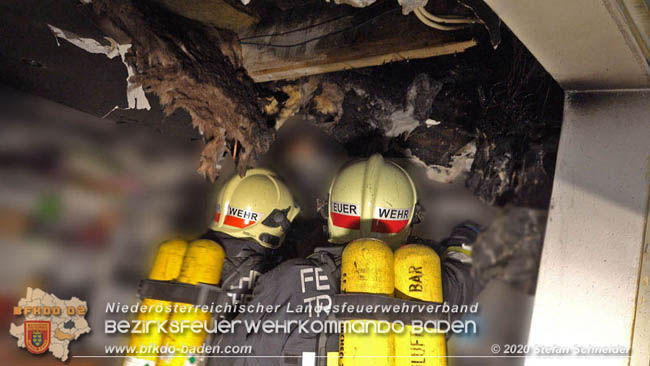 20200422 Brand in einem Nebengeäude in Traiskirchen  Foto: © Stefan Schneider BFK