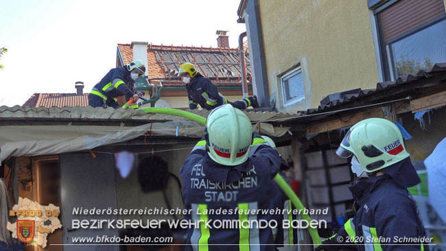 20200422 Brand in einem Nebengeäude in Traiskirchen  Foto: © Stefan Schneider BFK