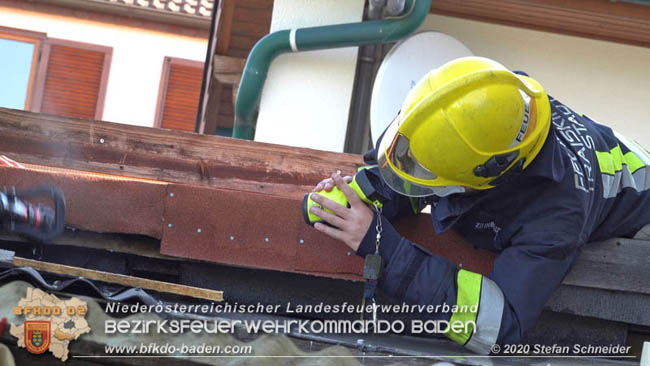 20200422 Brand in einem Nebengeäude in Traiskirchen  Foto: © Stefan Schneider BFK