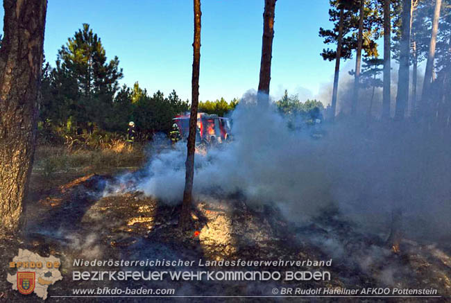 20200422 Waldbrand im Bereich Bezirksgrenze Wopfing (WN) und Alkersdorf (BN)  Foto: © BR DI Rudolf Hafellner AFK Pottenstein