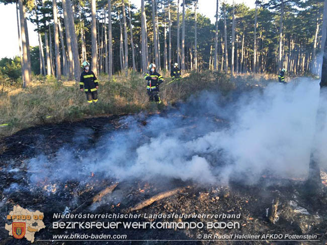 20200422 Waldbrand im Bereich Bezirksgrenze Wopfing (WN) und Alkersdorf (BN)  Foto: © BR DI Rudolf Hafellner AFK Pottenstein