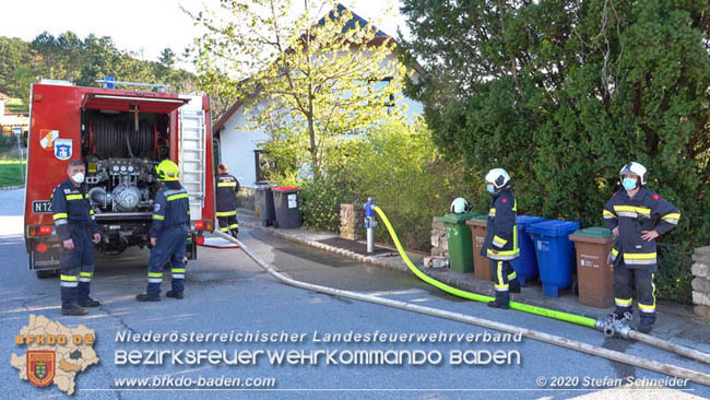 20200422 Waldbrand im Bereich Bezirksgrenze Wopfing (WN) und Alkersdorf (BN)  Foto: © Stefan Schneider BFK Baden