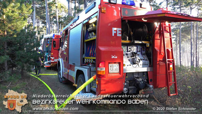 20200422 Waldbrand im Bereich Bezirksgrenze Wopfing (WN) und Alkersdorf (BN)  Foto: © Stefan Schneider BFK Baden