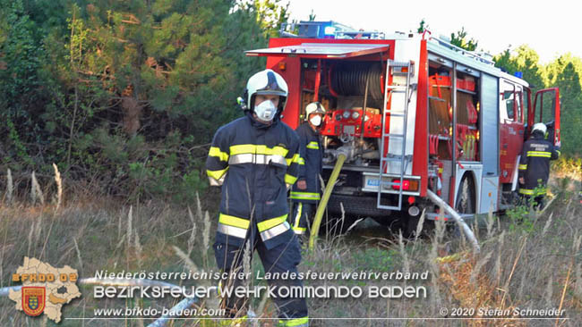 20200422 Waldbrand im Bereich Bezirksgrenze Wopfing (WN) und Alkersdorf (BN)  Foto: © Stefan Schneider BFK Baden