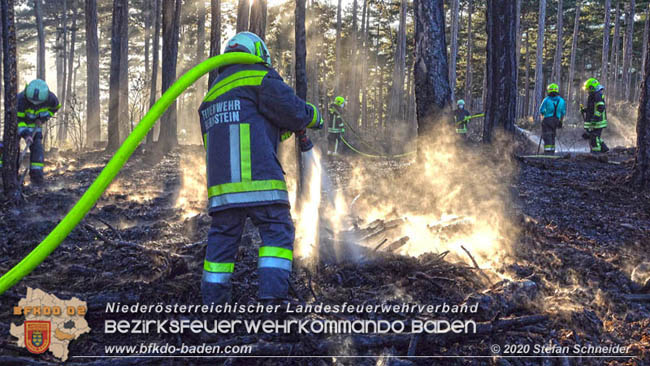 20200422 Waldbrand im Bereich Bezirksgrenze Wopfing (WN) und Alkersdorf (BN)  Foto: © Stefan Schneider BFK Baden