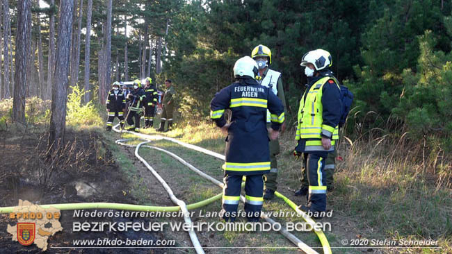 20200422 Waldbrand im Bereich Bezirksgrenze Wopfing (WN) und Alkersdorf (BN)  Foto: © Stefan Schneider BFK Baden