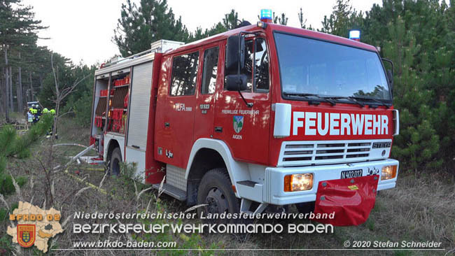 20200422 Waldbrand im Bereich Bezirksgrenze Wopfing (WN) und Alkersdorf (BN)  Foto: © Stefan Schneider BFK Baden