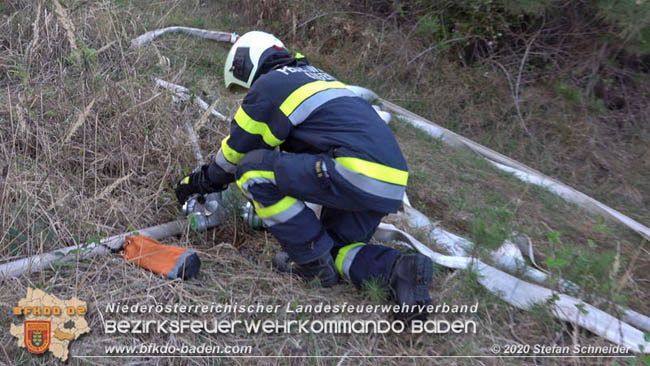 20200422 Waldbrand im Bereich Bezirksgrenze Wopfing (WN) und Alkersdorf (BN)  Foto: © Stefan Schneider BFK Baden
