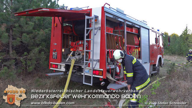 20200422 Waldbrand im Bereich Bezirksgrenze Wopfing (WN) und Alkersdorf (BN)  Foto: © Stefan Schneider BFK Baden