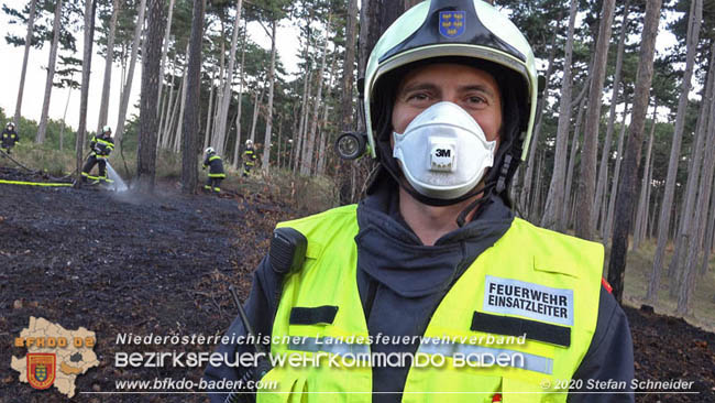 20200422 Waldbrand im Bereich Bezirksgrenze Wopfing (WN) und Alkersdorf (BN)  Foto: © Stefan Schneider BFK Baden