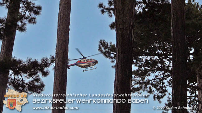 20200422 Waldbrand im Bereich Bezirksgrenze Wopfing (WN) und Alkersdorf (BN)  Foto: © Stefan Schneider BFK Baden