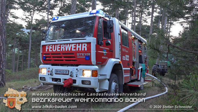 20200422 Waldbrand im Bereich Bezirksgrenze Wopfing (WN) und Alkersdorf (BN)  Foto: © Stefan Schneider BFK Baden