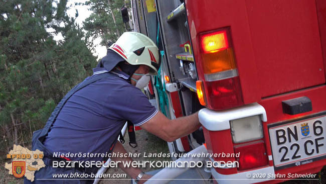 20200422 Waldbrand im Bereich Bezirksgrenze Wopfing (WN) und Alkersdorf (BN)  Foto: © Stefan Schneider BFK Baden