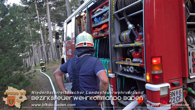 20200422 Waldbrand im Bereich Bezirksgrenze Wopfing (WN) und Alkersdorf (BN)  Foto: © Stefan Schneider BFK Baden