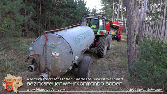 20200422 Waldbrand im Bereich Bezirksgrenze Wopfing (WN) und Alkersdorf (BN)  Foto: © Stefan Schneider BFK Baden