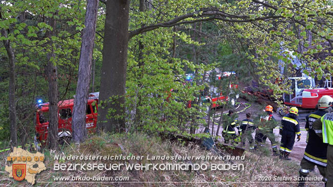 20200422 Waldbrand im Bereich Bezirksgrenze Wopfing (WN) und Alkersdorf (BN)  Foto: © Stefan Schneider BFK Baden