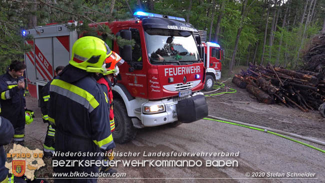 20200422 Waldbrand im Bereich Bezirksgrenze Wopfing (WN) und Alkersdorf (BN)  Foto: © Stefan Schneider BFK Baden