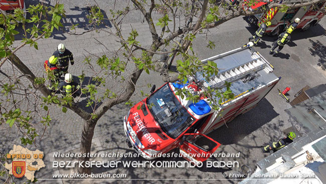 20200428 Wohnungsbrand in Badener Innenstadt Foto: Freiwillige Feuerwehr Baden-Stadt / Stefan Schneider 20200428 Wohnungsbrand in Badener Innenstadt Foto: Freiwillige Feuerwehr Baden-Stadt / Stefan Schneider