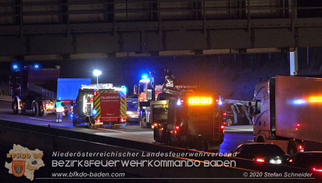 20200522 Verkehrsunfall auf der A2 zwischen Traiskirchen und Baden  Foto: © Stefan Schneider