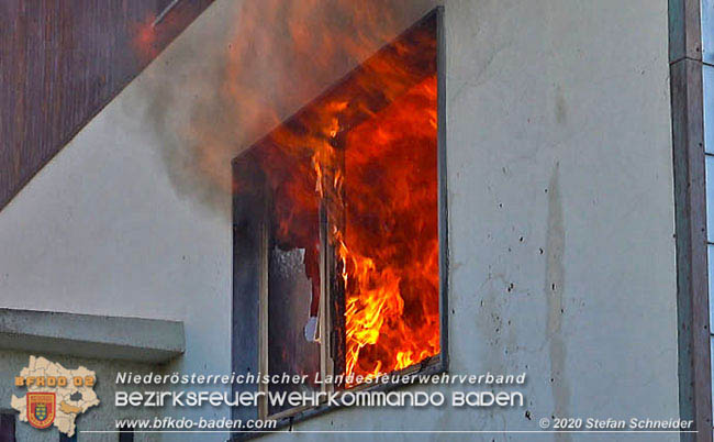 20200606 Brand in einem Tribuswinkler Einfamilienhaus   Foto: © Stefan Schneider BFK Baden 