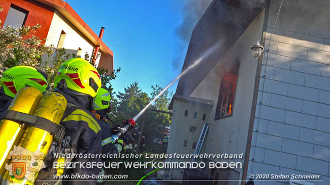 20200606 Brand in einem Tribuswinkler Einfamilienhaus   Foto: © Stefan Schneider BFK Baden 