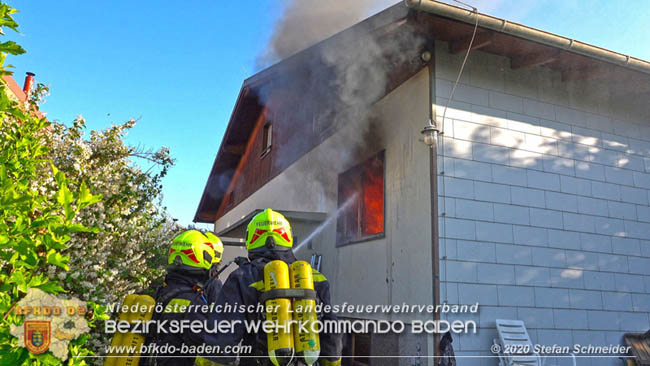 20200606 Brand in einem Tribuswinkler Einfamilienhaus   Foto: © Stefan Schneider BFK Baden 