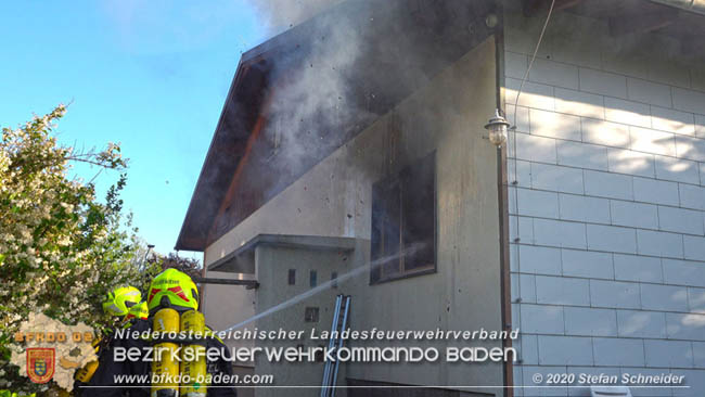 20200606 Brand in einem Tribuswinkler Einfamilienhaus   Foto: © Stefan Schneider BFK Baden 