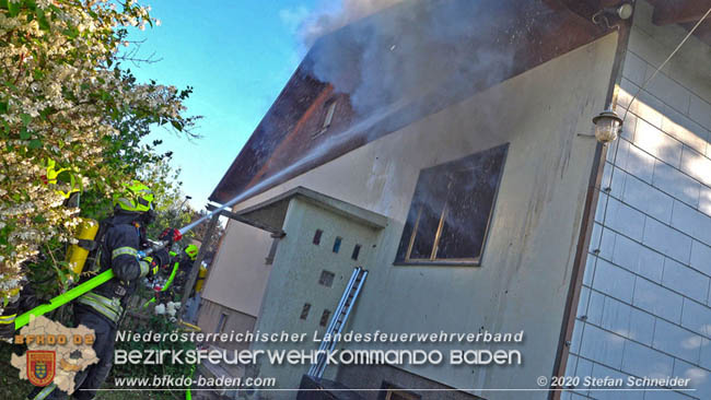 20200606 Brand in einem Tribuswinkler Einfamilienhaus   Foto: © Stefan Schneider BFK Baden 