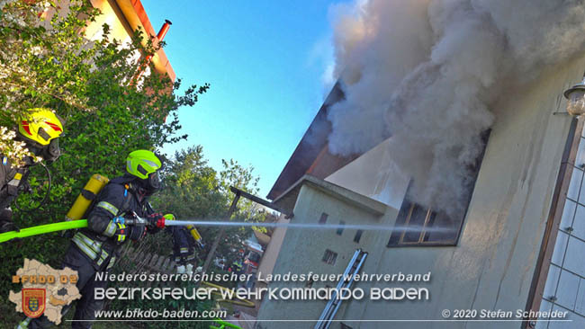 20200606 Brand in einem Tribuswinkler Einfamilienhaus   Foto: © Stefan Schneider BFK Baden 