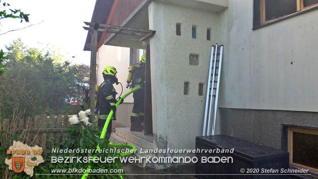 20200606 Brand in einem Tribuswinkler Einfamilienhaus   Foto: © Stefan Schneider BFK Baden 