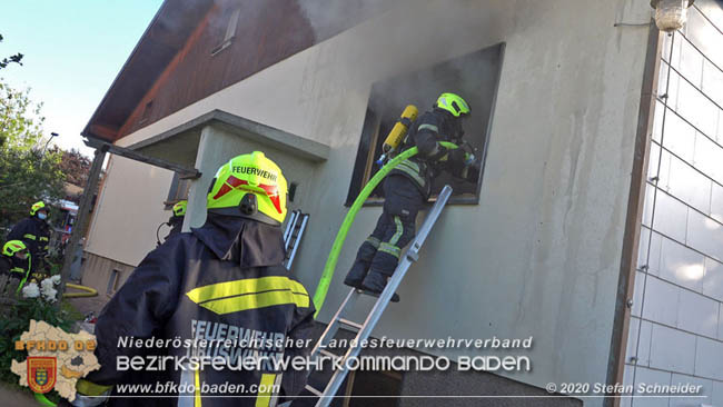 20200606 Brand in einem Tribuswinkler Einfamilienhaus   Foto: © Stefan Schneider BFK Baden 