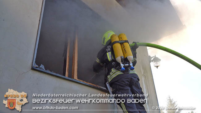 20200606 Brand in einem Tribuswinkler Einfamilienhaus   Foto: © Stefan Schneider BFK Baden 