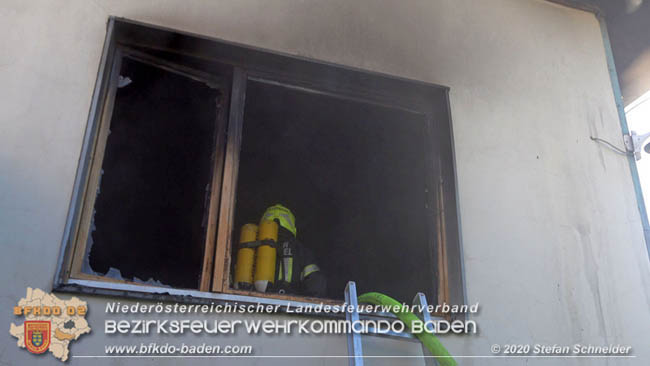 20200606 Brand in einem Tribuswinkler Einfamilienhaus   Foto: © Stefan Schneider BFK Baden 