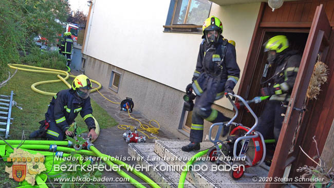 20200606 Brand in einem Tribuswinkler Einfamilienhaus   Foto: © Stefan Schneider BFK Baden 