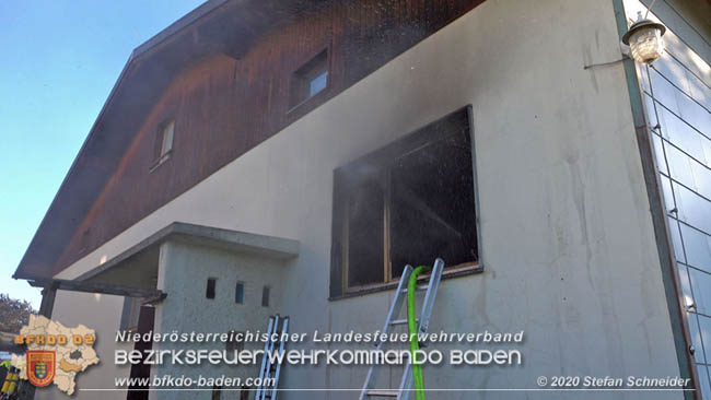 20200606 Brand in einem Tribuswinkler Einfamilienhaus   Foto: © Stefan Schneider BFK Baden 