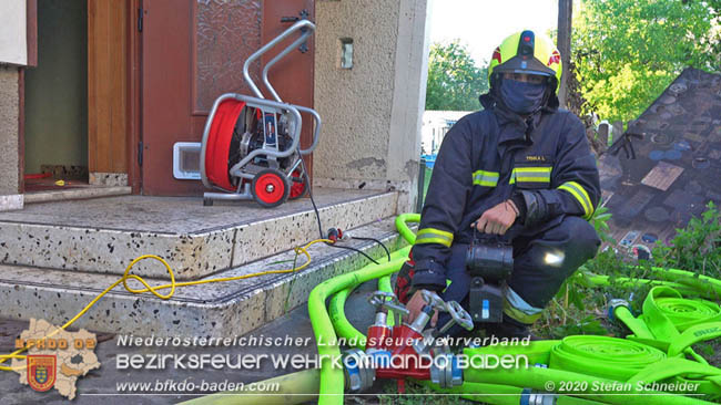 20200606 Brand in einem Tribuswinkler Einfamilienhaus   Foto: © Stefan Schneider BFK Baden 