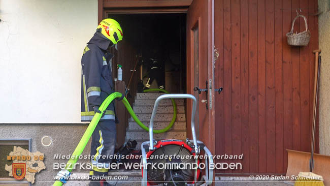 20200606 Brand in einem Tribuswinkler Einfamilienhaus   Foto: © Stefan Schneider BFK Baden 
