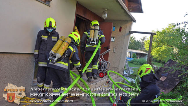 20200606 Brand in einem Tribuswinkler Einfamilienhaus   Foto: © Stefan Schneider BFK Baden 